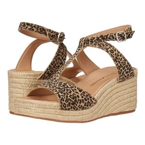 Lucky Brand Valki women's cheetah print wedge sandals size 8.5